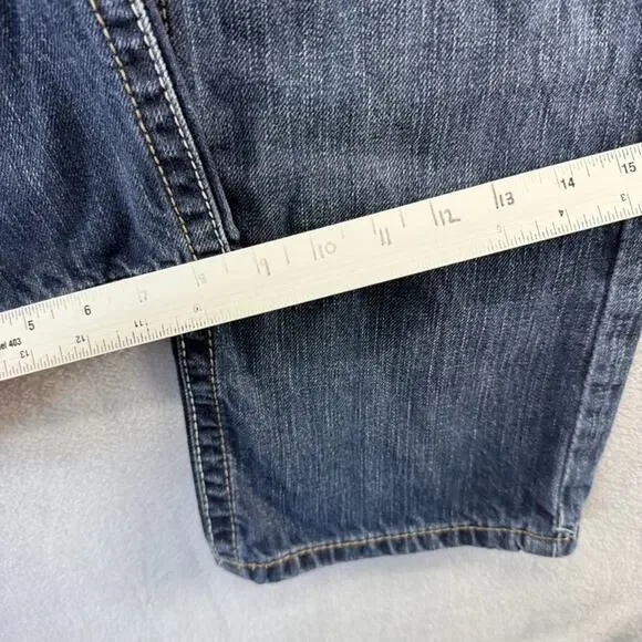 Ariat Jeans Men's 32x36 Blue Straight M5 Denim Dark Whisker Faded Workwear Work - Picture 5 of 10